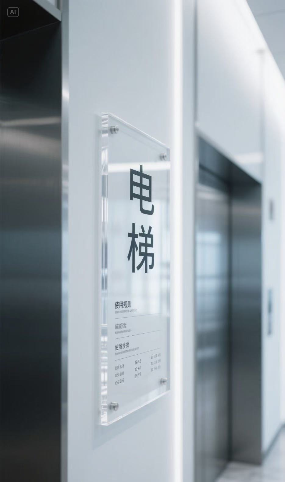 电梯厅亚克力楼层索引牌定制效果图