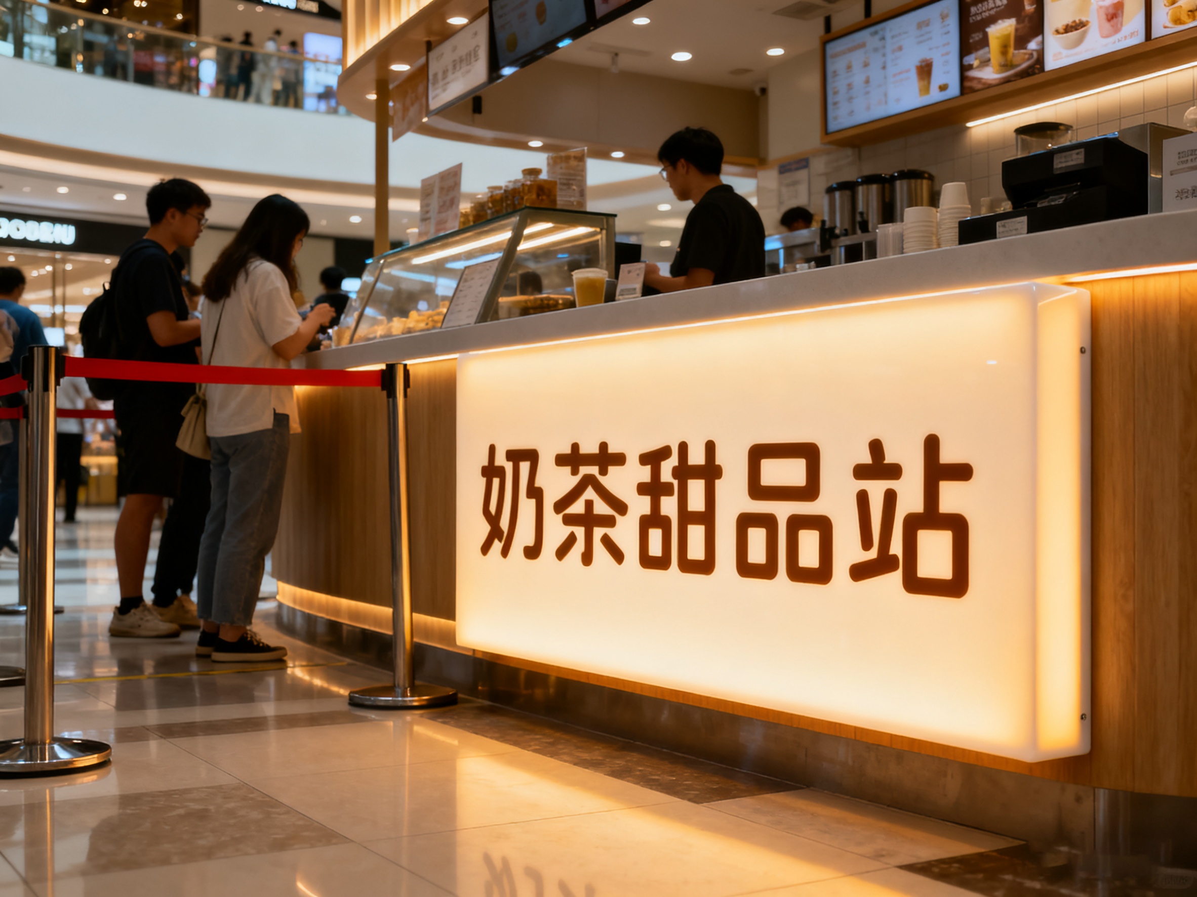 亚克力灯箱店铺门头效果图