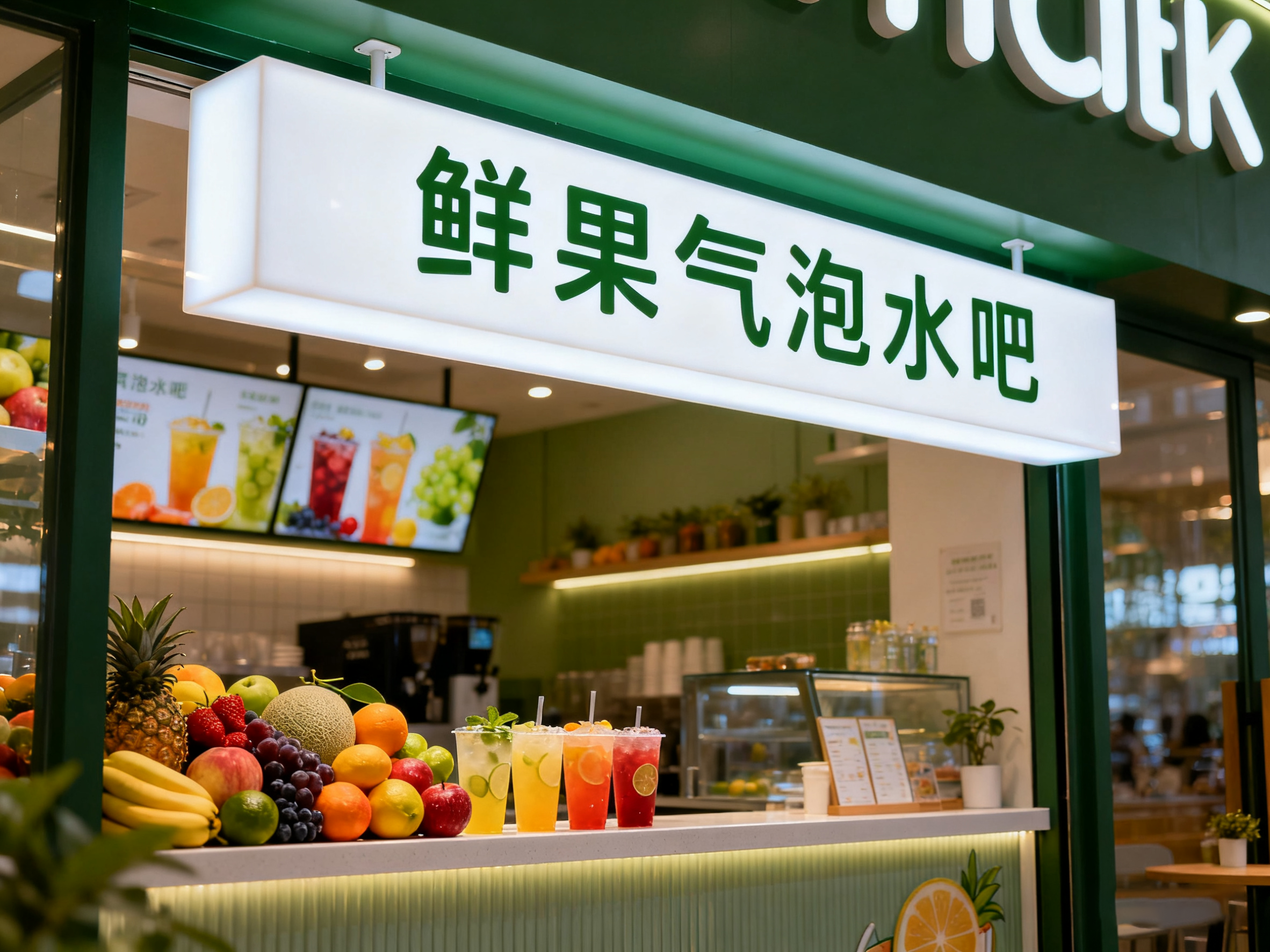 亚克力灯箱店铺门头效果图