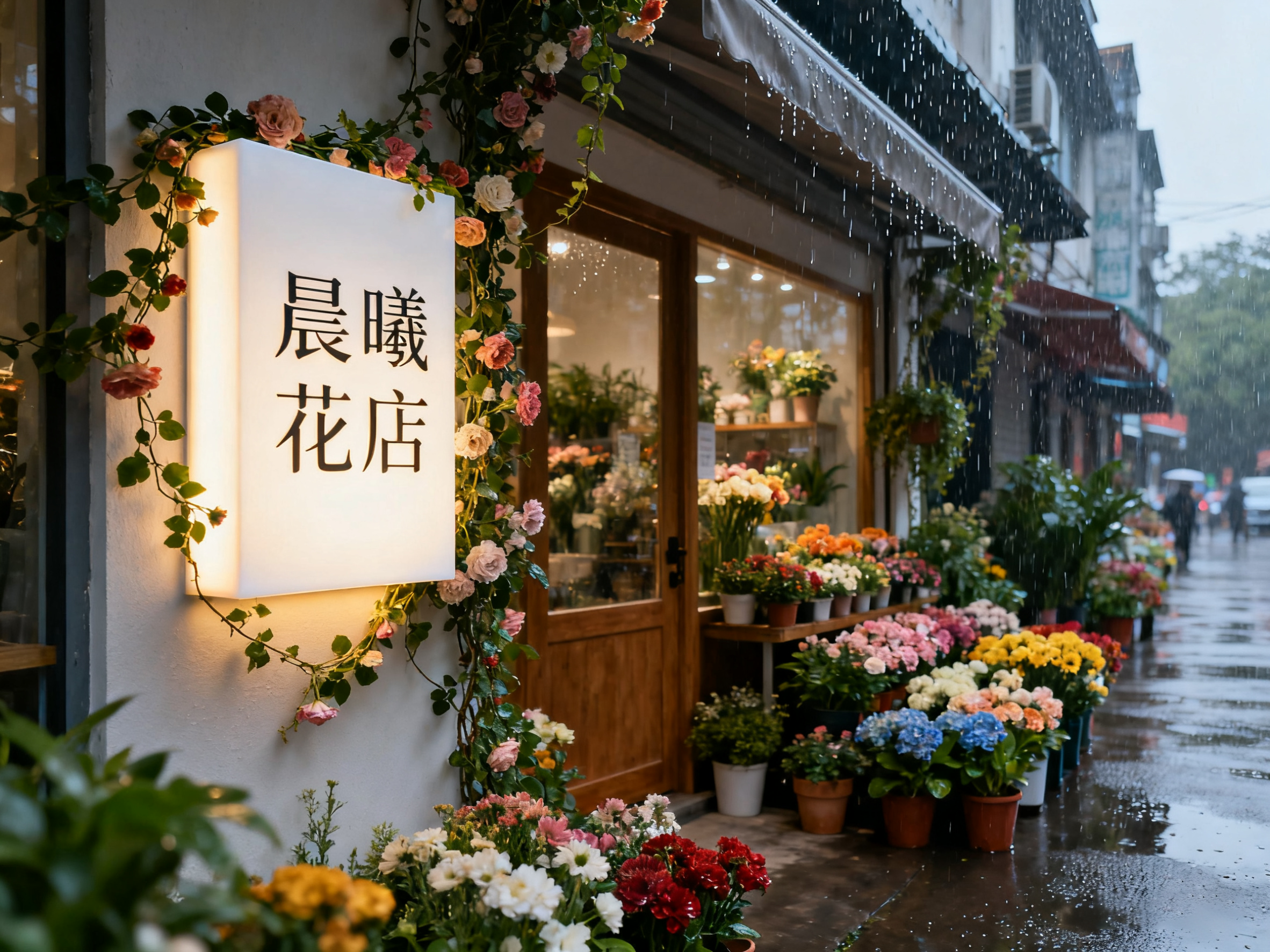 亚克力灯箱店铺门头效果图
