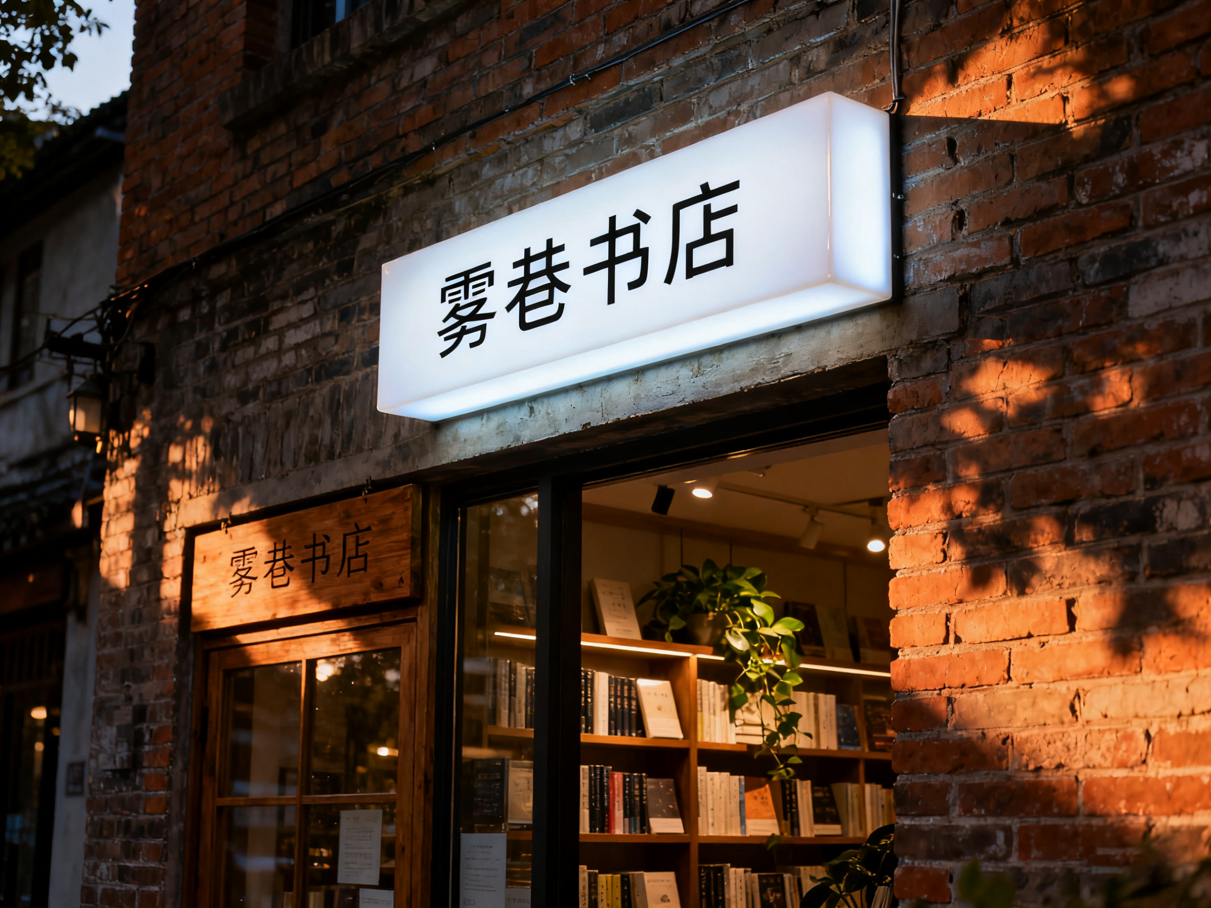 亚克力灯箱店铺门头效果图