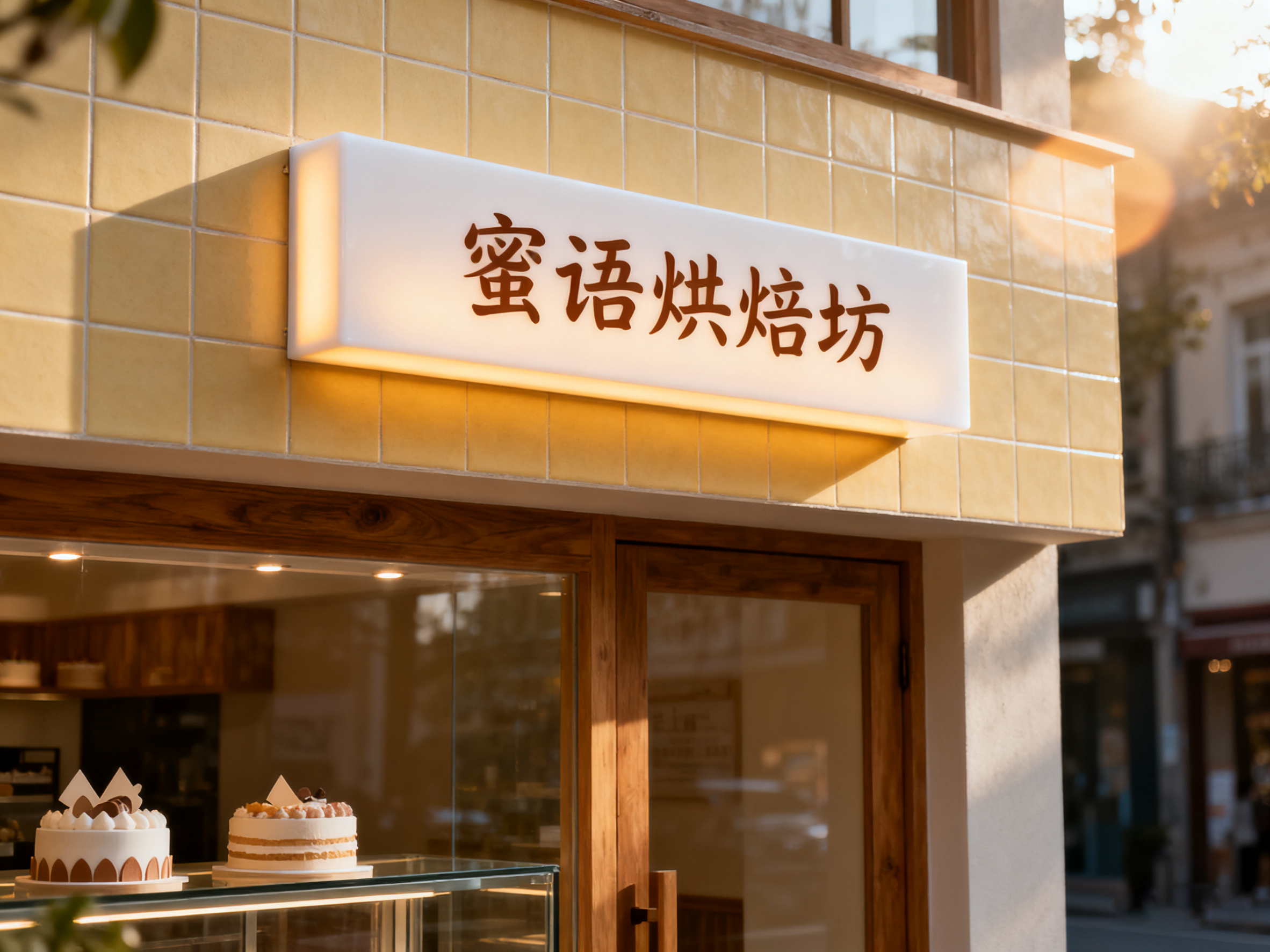 亚克力灯箱店铺门头效果图