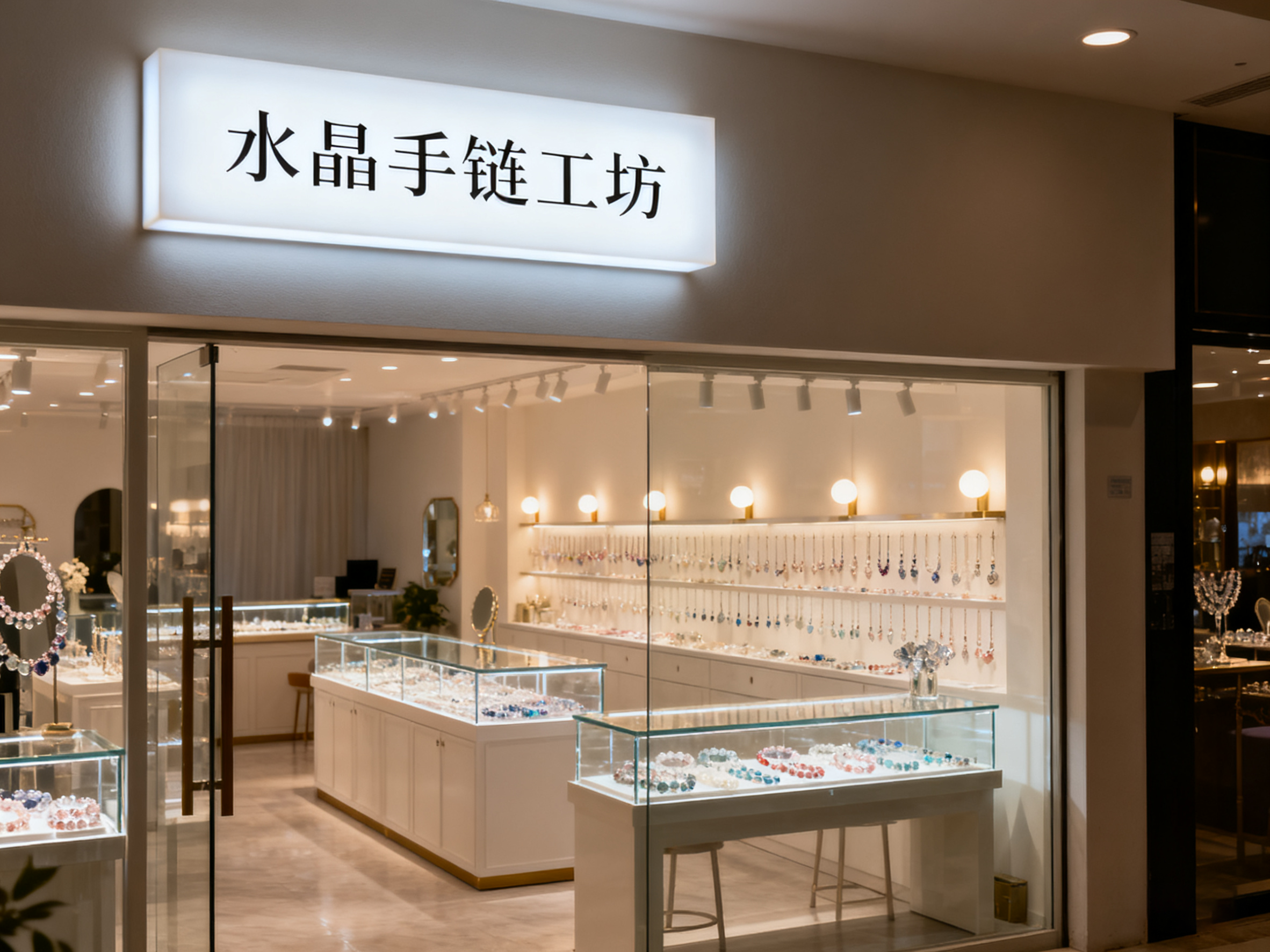 亚克力灯箱店铺门头效果图