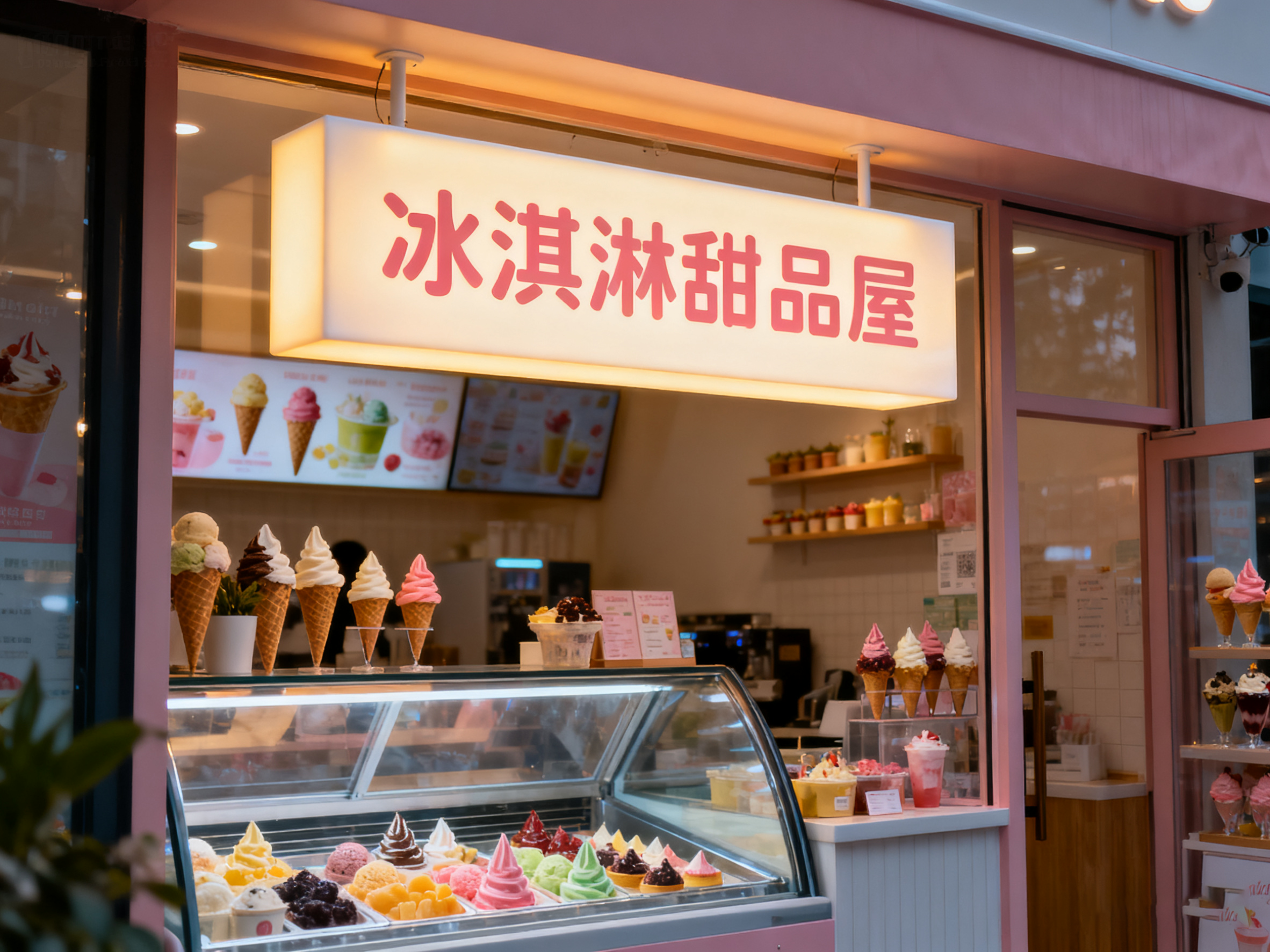 亚克力灯箱店铺门头效果图