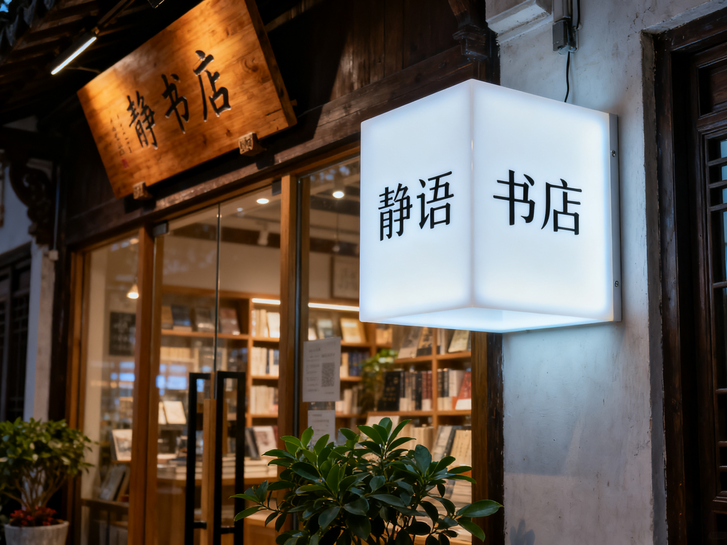 亚克力灯箱店铺门头效果图
