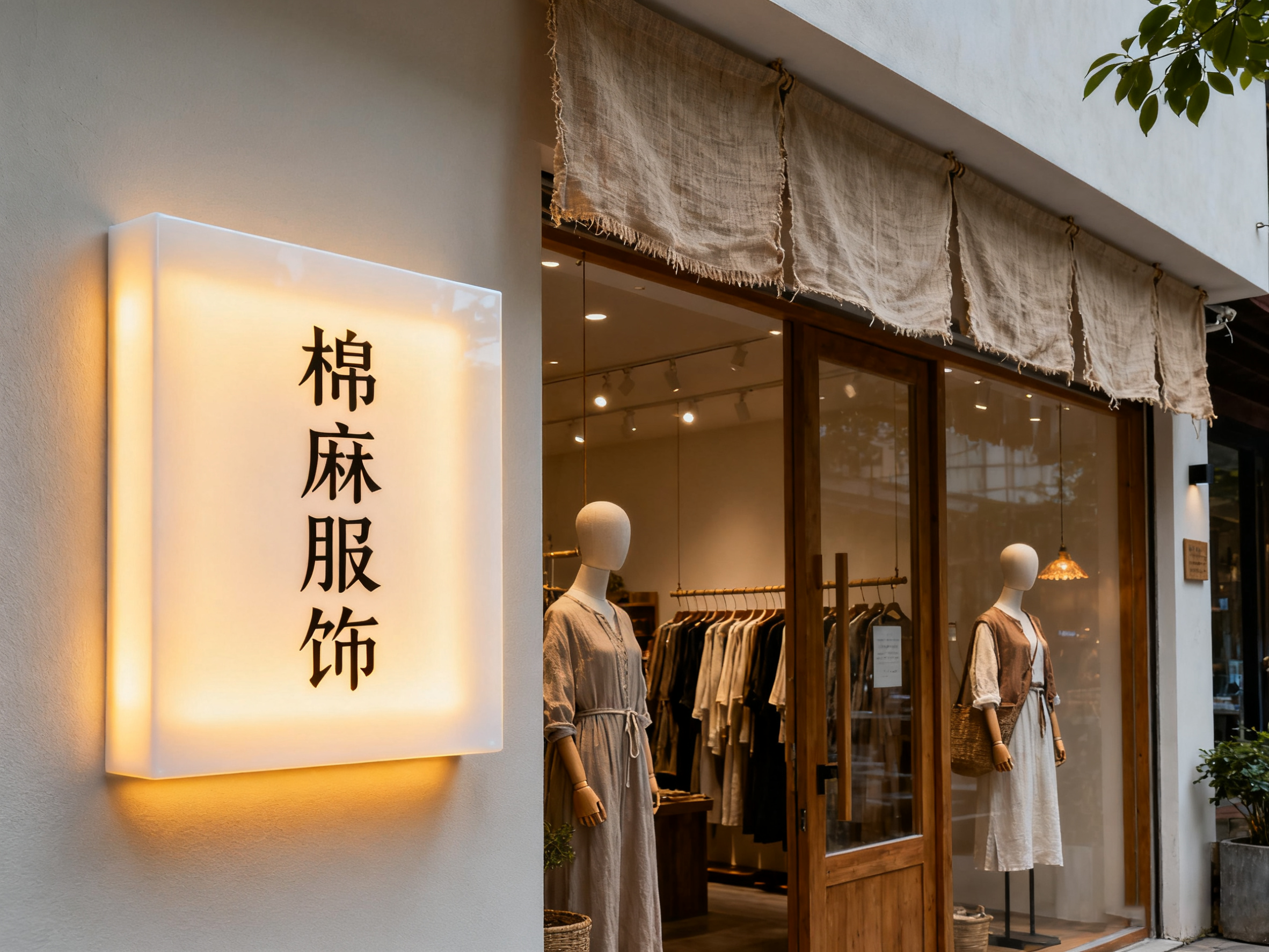 亚克力灯箱店铺门头效果图
