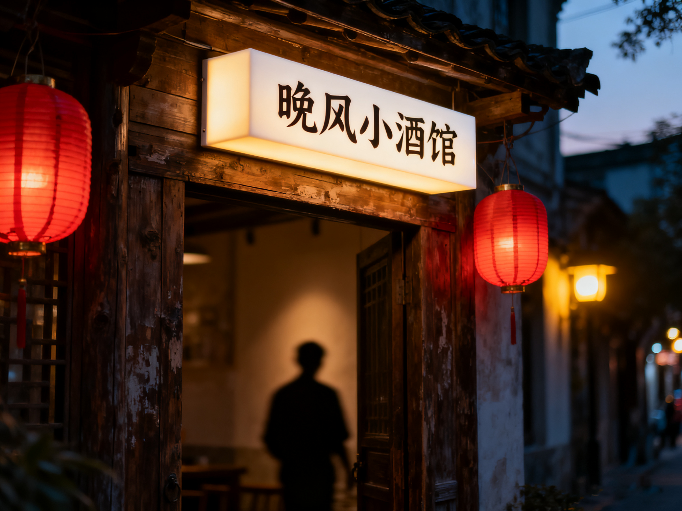亚克力灯箱店铺门头效果图