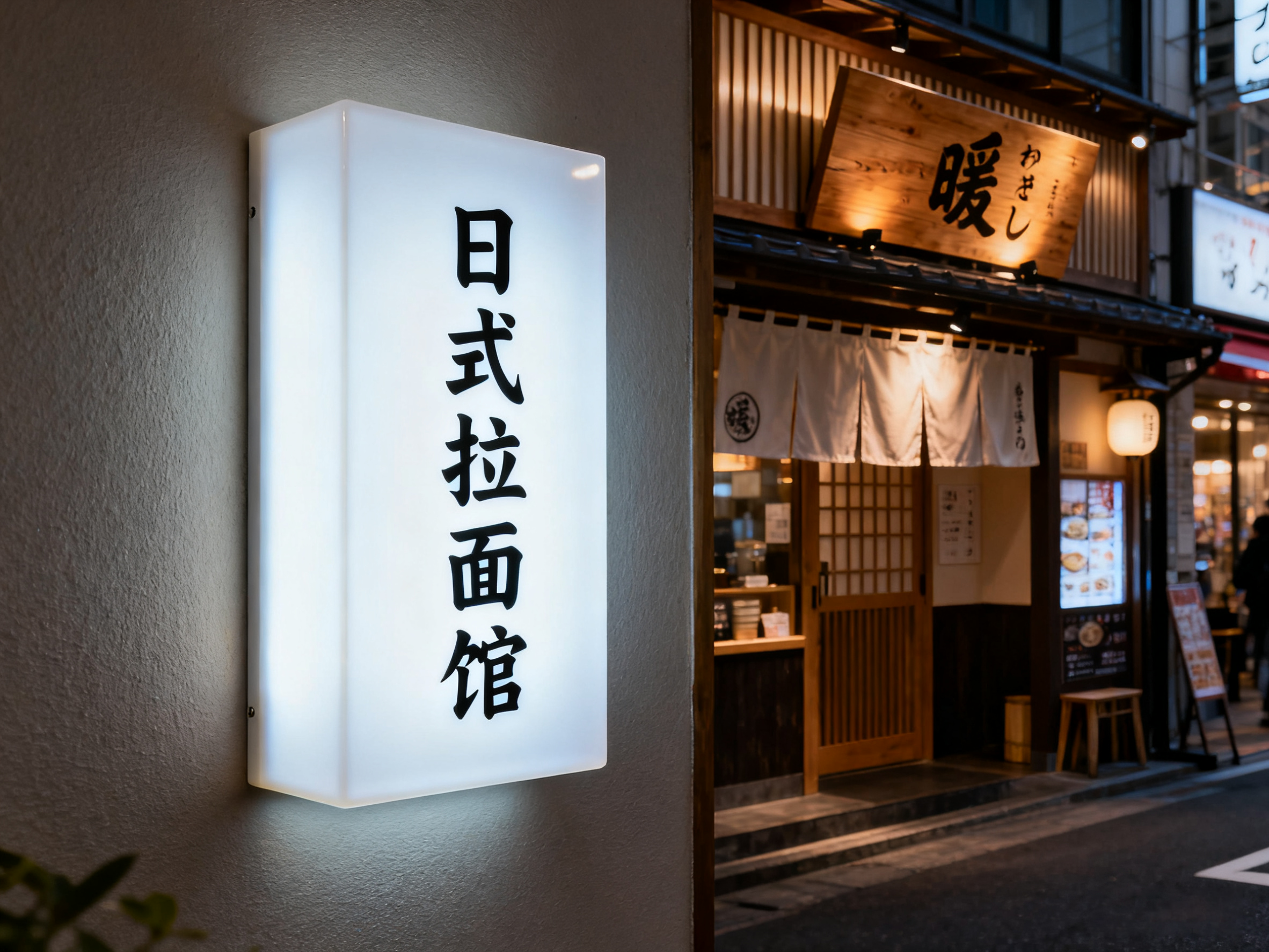 亚克力灯箱店铺门头效果图