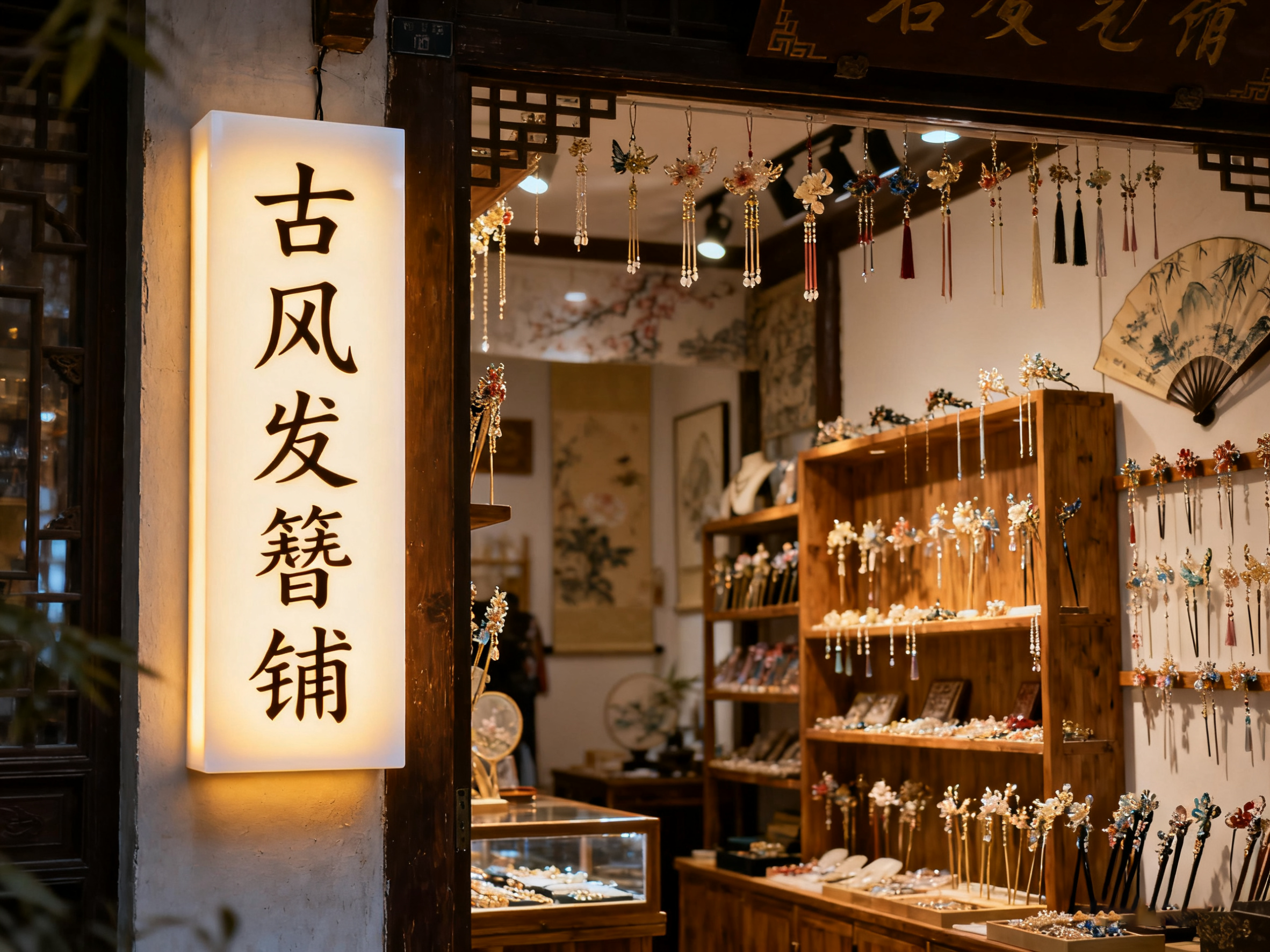 亚克力灯箱店铺门头效果图