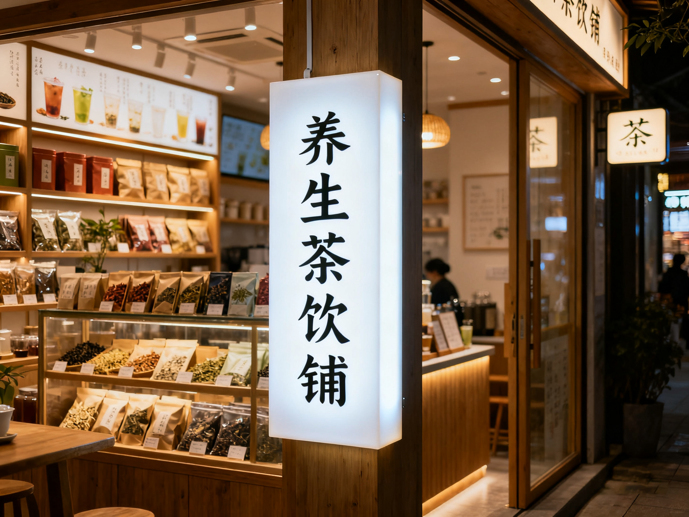 亚克力灯箱店铺门头效果图
